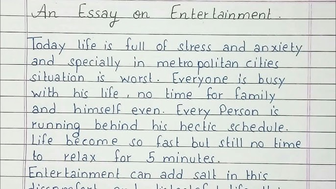 Entertainment Essay: Examples and Ideas to Get You Started