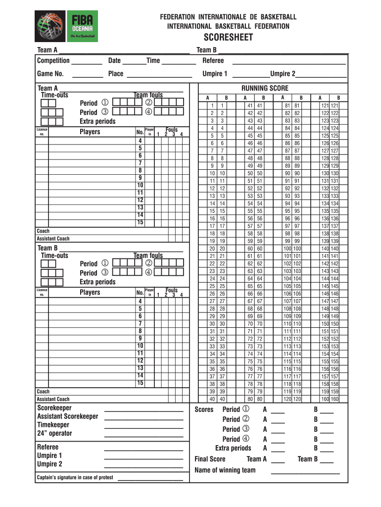 Need a Basketball Score Sheet PDF? Check Out These Free Printable Options